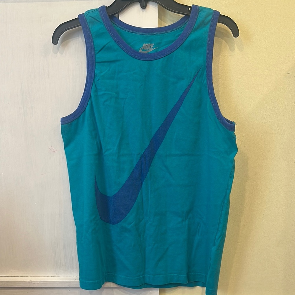 Nike Teal and Blue Muscle Tank Top